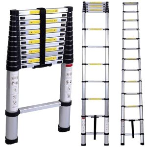 Ultra-Stable Aluminium Telescopic Ladder Multipurpose Step Ladder for Home & Outdoor use