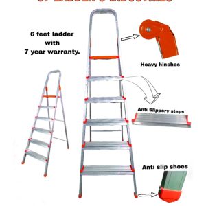 6 Feet aluminium ladder